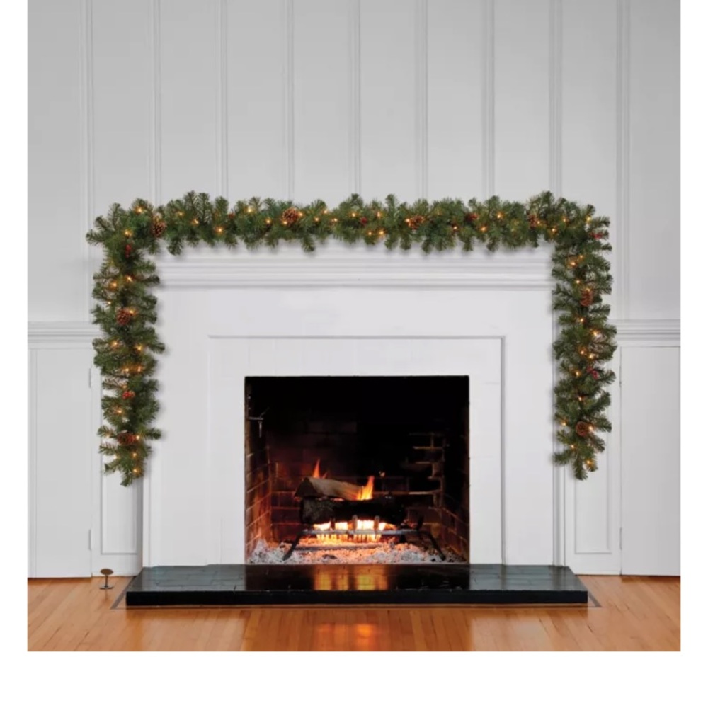 Pre- Lit Pine Garland (Set of 2)